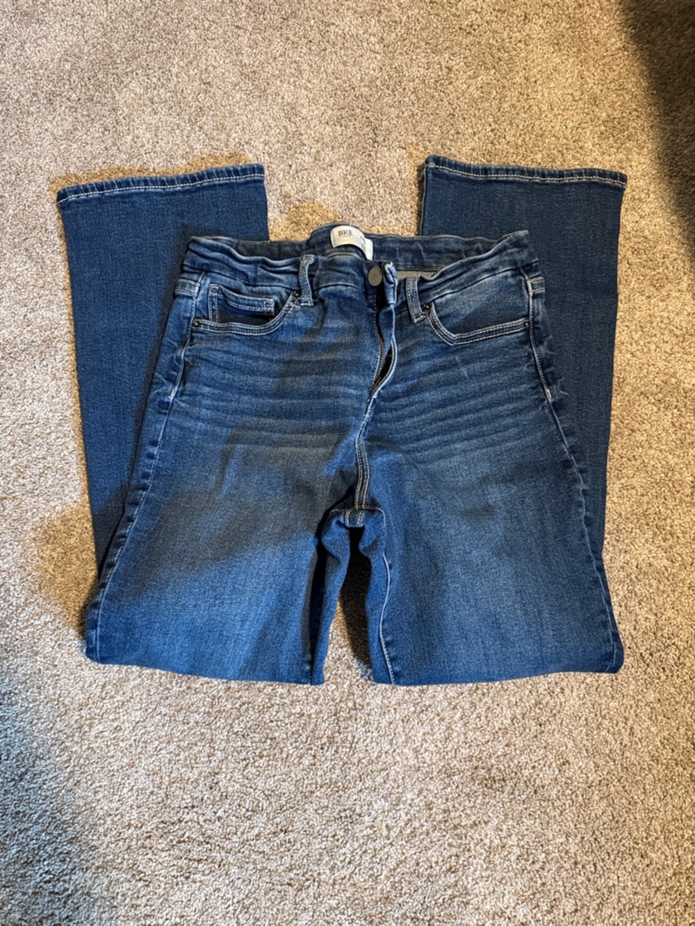 BKE Women's Dark Indigo Wide Leg Jeans
